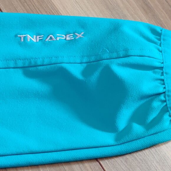Women’s The North Face Teal Blue Green Apex 1/4 Zip Pullover Jacket Size Large - Picture 13 of 16